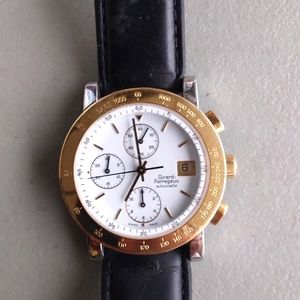 Vintage Girard perregaux 18k and stainless  steel  7000 chronograph automatic wa